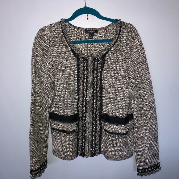 White House Black Market Jackets & Blazers - Black and a White Tweed Blazer